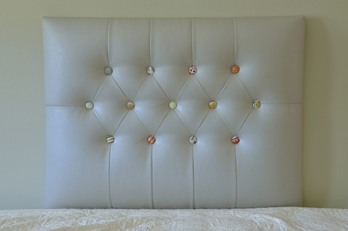 Fully Tufted Headboard Iron Thread Design