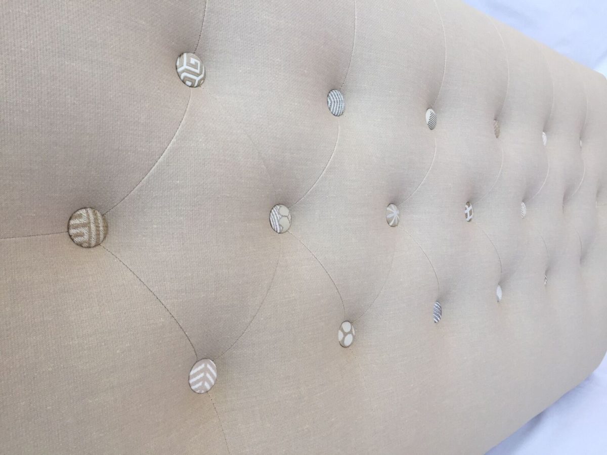 Fully Tufted Headboard Iron Thread Design